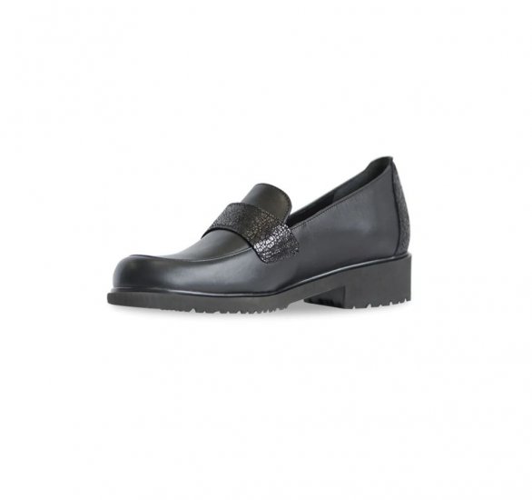 Munro Shoes | WOMEN'S GEENA-Black Leather - Click Image to Close