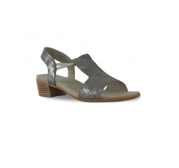 Munro Sandals | WOMEN'S SUSAN-Gunmetal Metallic - Click Image to Close