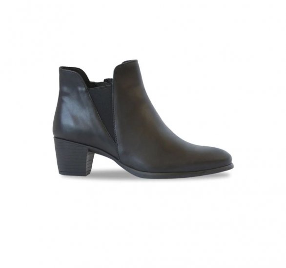 Munro Boots | WOMEN'S JACKSON-Black Leather - Click Image to Close