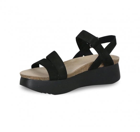 Munro Sandals | WOMEN'S JUNIPER-Black Nubuck - Click Image to Close