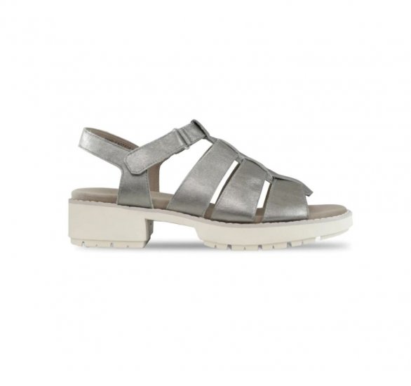 Munro Sandals | WOMEN'S MARLEY-Sivler Metallic - Click Image to Close