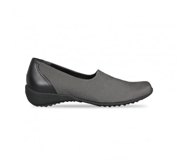 Munro Shoes | WOMEN'S TRAVELER-Grey Stretch Fabric - Click Image to Close