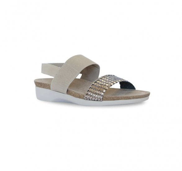 Munro Sandals | WOMEN'S PISCES-Gunmetal Woven - Click Image to Close