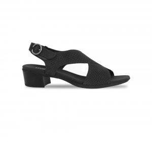 Munro Sandals | WOMEN'S JENNY-Black Lizard Print Nubuck