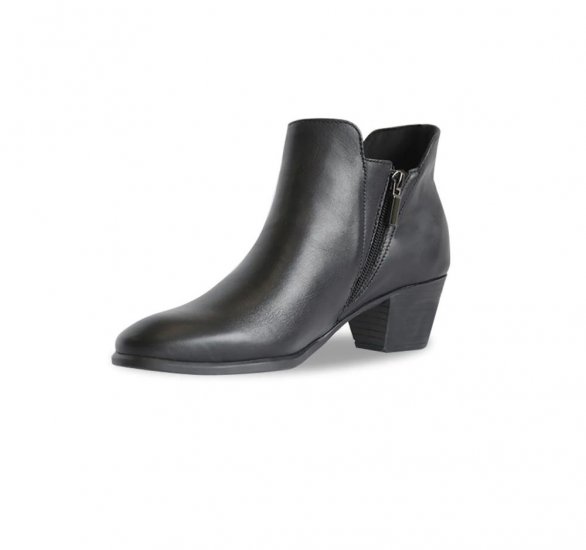 Munro Boots | WOMEN'S JACKSON-Black Leather - Click Image to Close