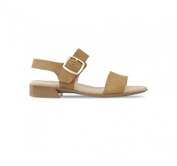 Munro Sandals | WOMEN'S CLEO-Medium Tan Nubuck - Click Image to Close