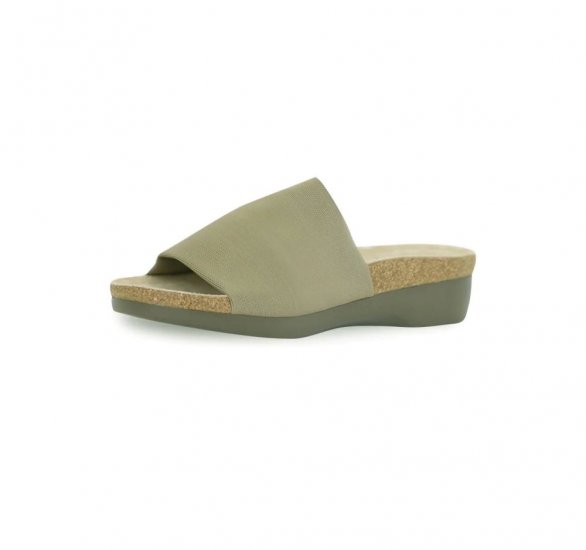 Munro Sandals | WOMEN'S CASITA-Khaki Stretch Fabric - Click Image to Close