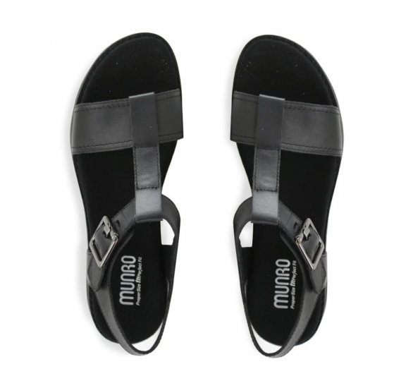 Munro Sandals | WOMEN'S MEL-Black Leather - Click Image to Close