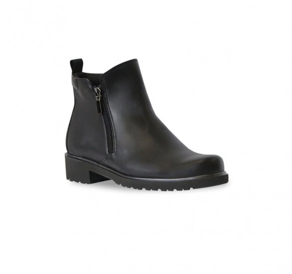 Munro Boots | WOMEN'S ROURKE-Black Leather - Click Image to Close