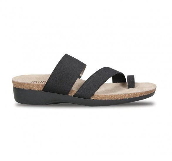 Munro Sandals | WOMEN'S ARIES-Black Fabric - Click Image to Close