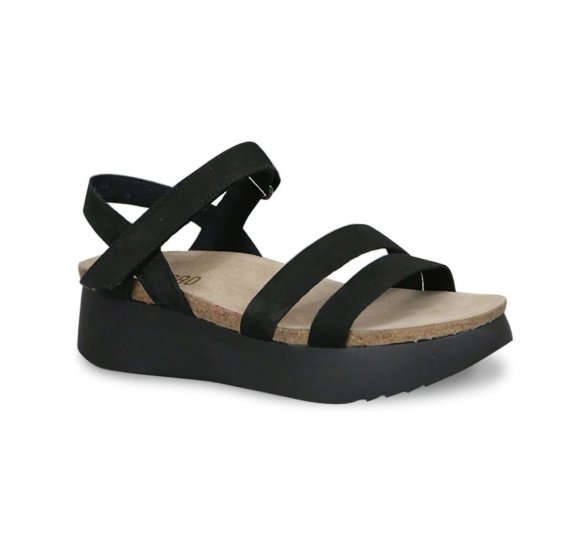 Munro Sandals | WOMEN'S JUNIPER-Black Nubuck - Click Image to Close