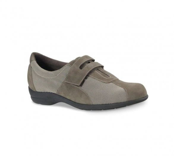 Munro Shoes | WOMEN'S JOLIET-Khaki Fabric/Suede - Click Image to Close