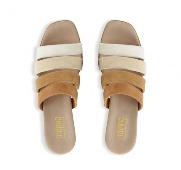 Munro Sandals | WOMEN'S ADRIANNE-Sand Kid Suede - Click Image to Close