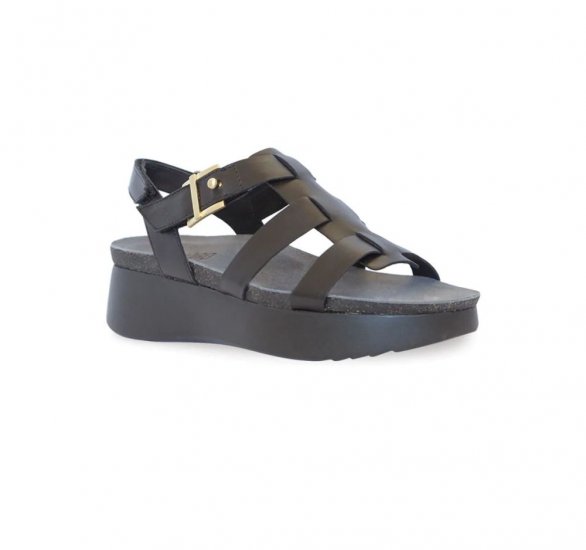 Munro Sandals | WOMEN'S FLYNN-Black Calf - Click Image to Close