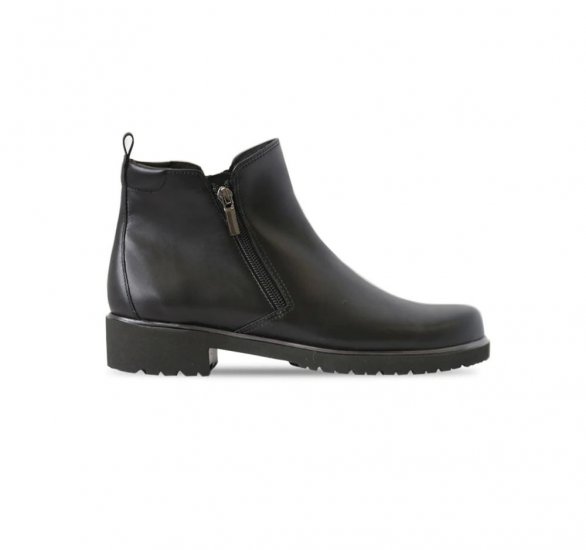 Munro Boots | WOMEN'S ROURKE-Black Leather - Click Image to Close