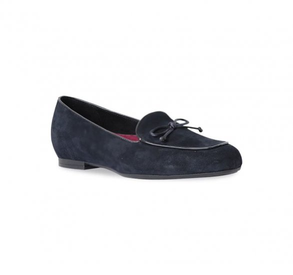 Munro Shoes | WOMEN'S ROSSA-Navy Suede W/Suede Plug - Click Image to Close