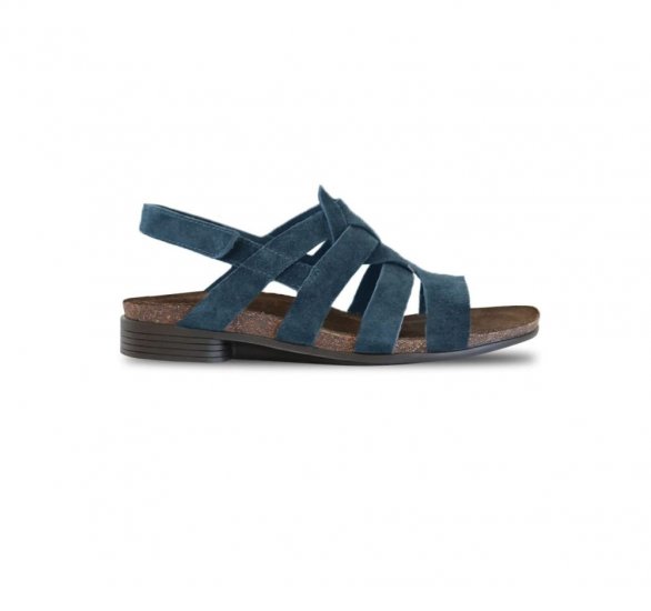 Munro Sandals | WOMEN'S CORINE-Blue Suede - Click Image to Close