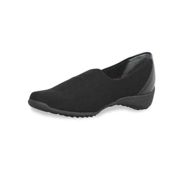 Munro Shoes | WOMEN'S TRAVELER-Black Stretch Fabric - Click Image to Close