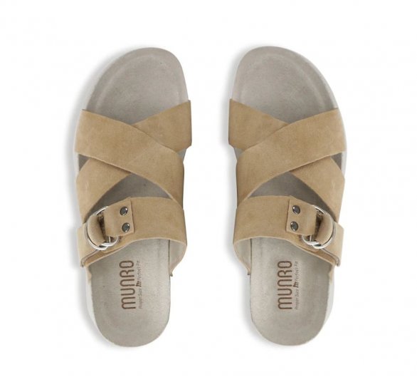 Munro Sandals | WOMEN'S SOFIA-Tan Suede - Click Image to Close