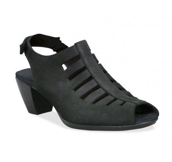 Munro Sandals | WOMEN'S ABBY-Black Nubuck - Click Image to Close