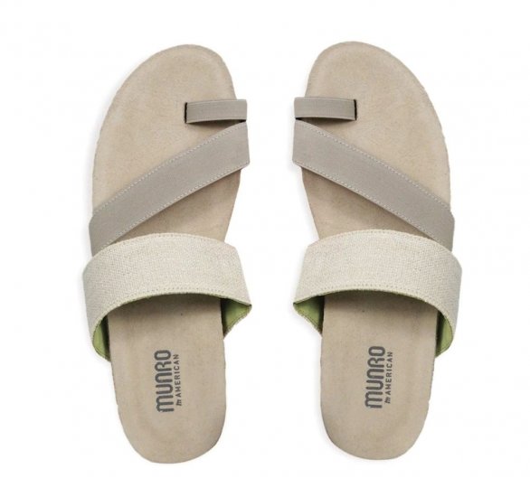 Munro Sandals | WOMEN'S ARIES-Natural Fabric - Click Image to Close