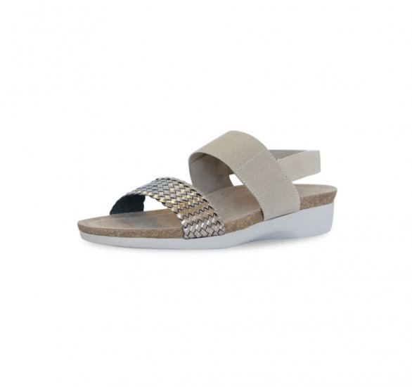 Munro Sandals | WOMEN'S PISCES-Gunmetal Woven - Click Image to Close