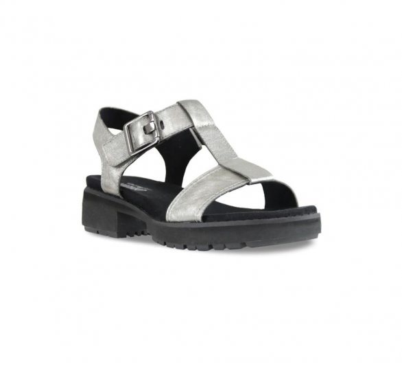 Munro Sandals | WOMEN'S MEL-Silver Metallic - Click Image to Close