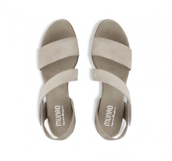 Munro Sandals | WOMEN'S LUCIA-Stone Nubuck - Click Image to Close