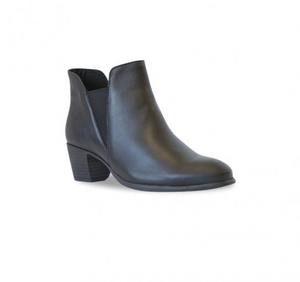 Munro Boots | WOMEN'S JACKSON-Black Leather - Click Image to Close