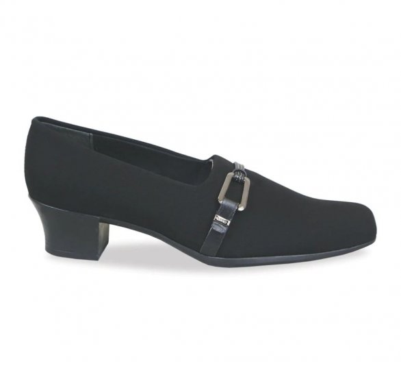 Munro Shoes | WOMEN'S CINDI-Black Stretch Fabric - Click Image to Close