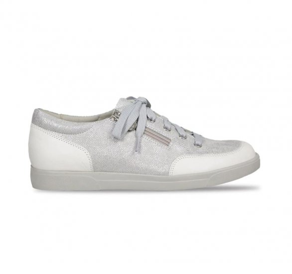 Munro Shoes | WOMEN'S GABBIE-White Metallic Print - Click Image to Close