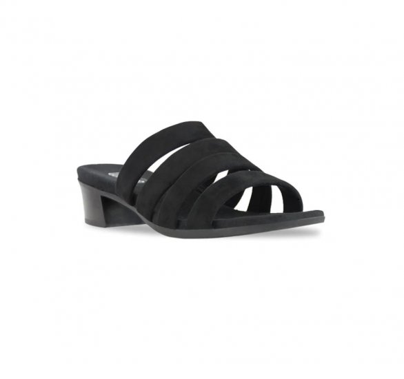 Munro Sandals | WOMEN'S ADRIANNE-Black Suede - Click Image to Close