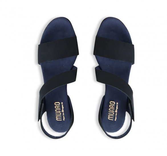 Munro Sandals | WOMEN'S LUCIA-Navy Nubuck - Click Image to Close