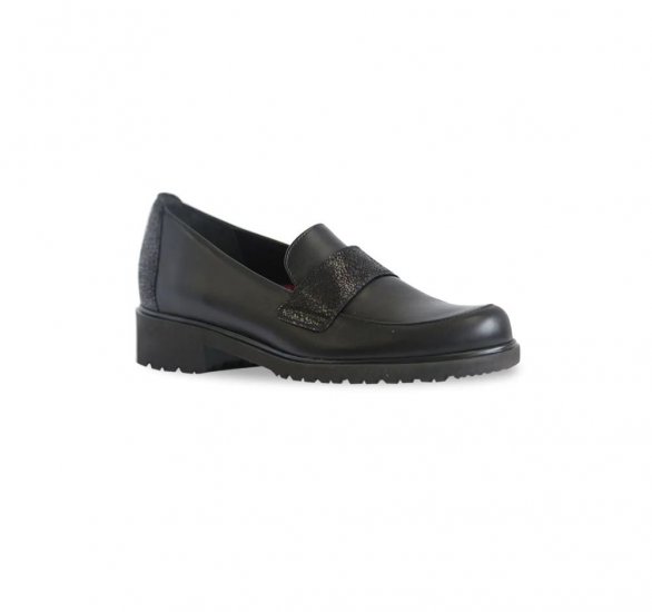 Munro Shoes | WOMEN'S GEENA-Black Leather - Click Image to Close