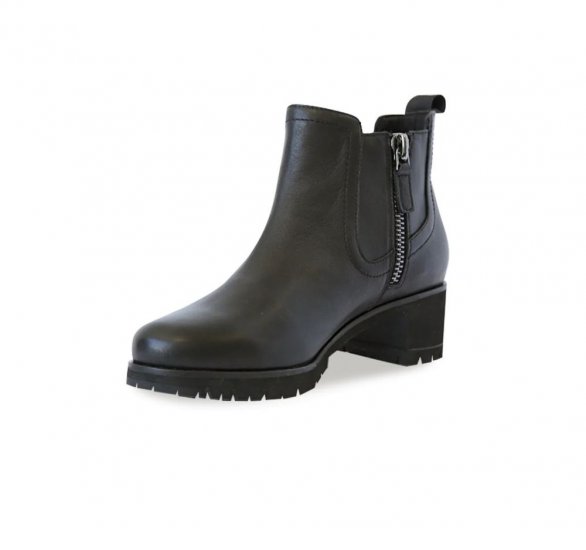 Munro Boots | WOMEN'S DARCY-Black Leather - Click Image to Close