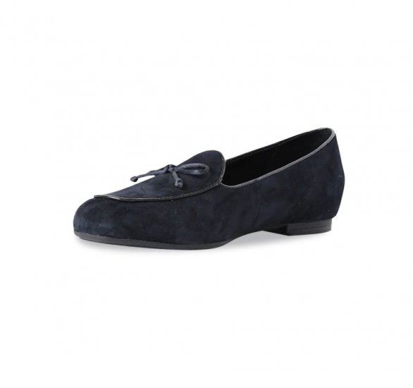 Munro Shoes | WOMEN'S ROSSA-Navy Suede W/Suede Plug - Click Image to Close