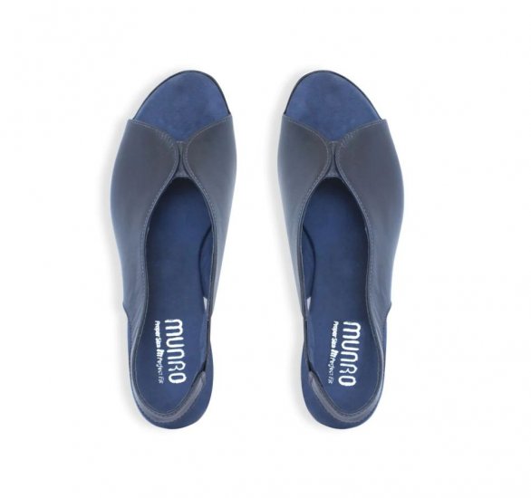 Munro Sandals | WOMEN'S ROCHELLE-Midnight Navy Leather - Click Image to Close