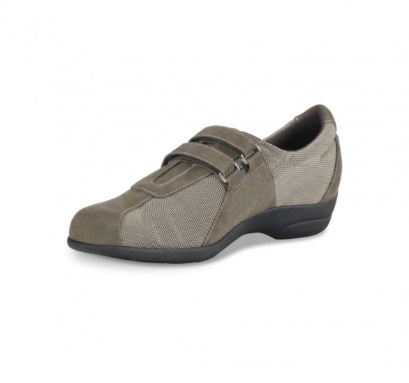 Munro Shoes | WOMEN'S JOLIET-Khaki Fabric/Suede - Click Image to Close