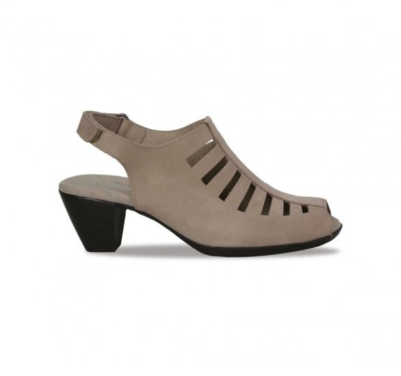 Munro Sandals | WOMEN'S ABBY-Taupe Nubuck - Click Image to Close