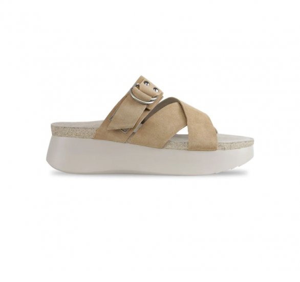 Munro Sandals | WOMEN'S SOFIA-Tan Suede - Click Image to Close