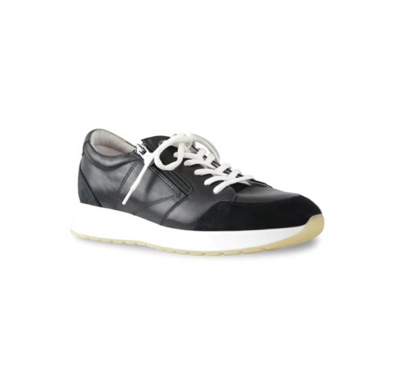 Munro Shoes | WOMEN'S SUTTON-Black Calf/Suede Combo - Click Image to Close