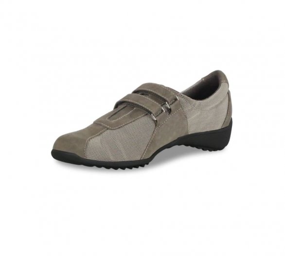 Munro Shoes | WOMEN'S JOLIET II-Khaki Fabric/ Suede - Click Image to Close