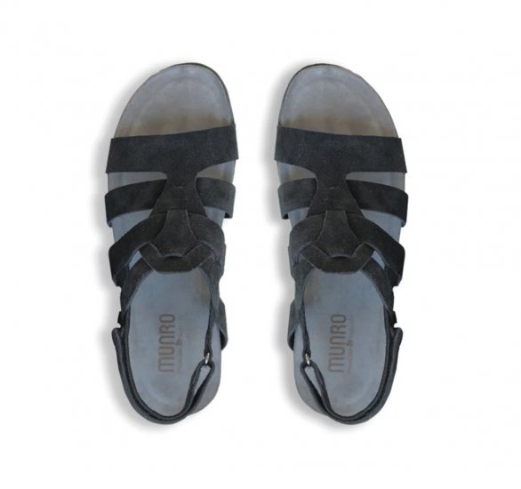 Munro Sandals | WOMEN'S CORINE-Black Suede - Click Image to Close