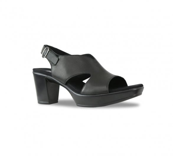 Munro Sandals | WOMEN'S JULIAN-Black Leather - Click Image to Close