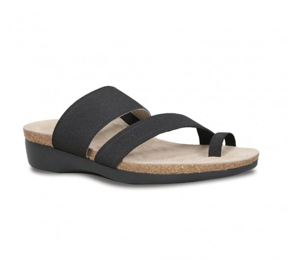 Munro Sandals | WOMEN'S ARIES-Black Fabric - Click Image to Close