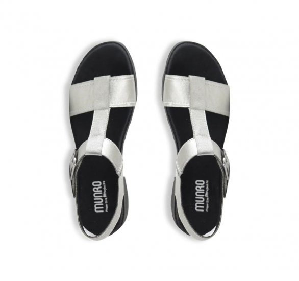 Munro Sandals | WOMEN'S MEL-Silver Metallic - Click Image to Close