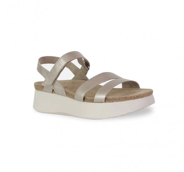 Munro Sandals | WOMEN'S JUNIPER-Taupe Metallic - Click Image to Close