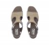 Munro Sandals | WOMEN'S WALLIS-Brown Fabric Combo