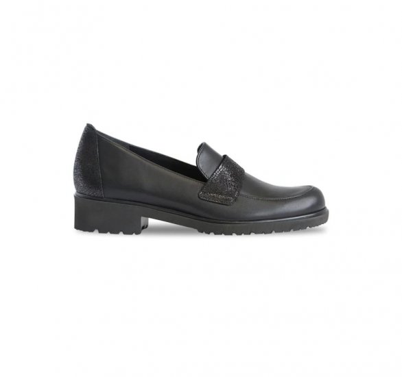 Munro Shoes | WOMEN'S GEENA-Black Leather - Click Image to Close