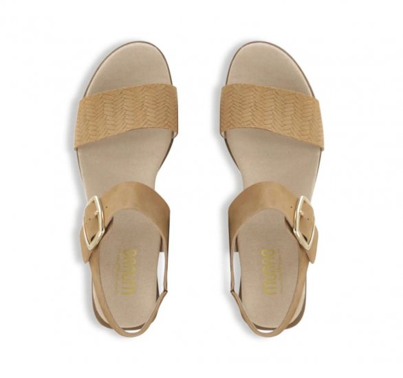 Munro Sandals | WOMEN'S CLEO-Medium Tan Nubuck - Click Image to Close